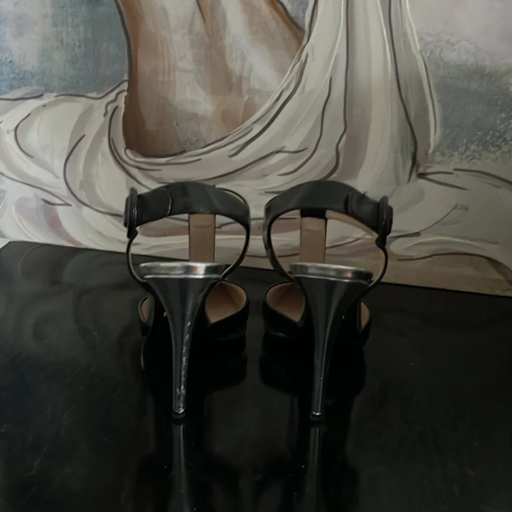 Prada heels 😍 black silver size 38.5 - Picture 6 of 8